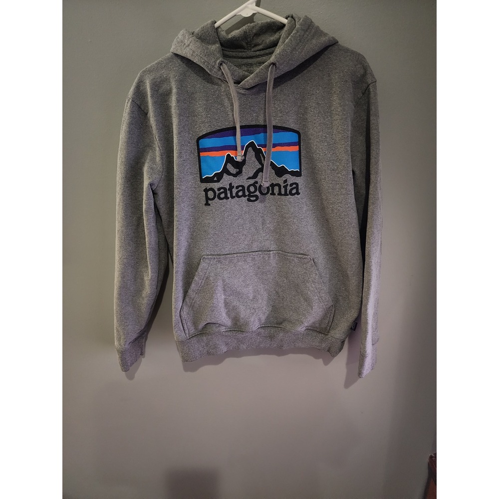 Patagonia Fitz Roy Horizons Uprisal Hoody Grey Mens Medium M Regular Fit